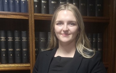 Third new member of Class 2021 – pupil Holly Thompson